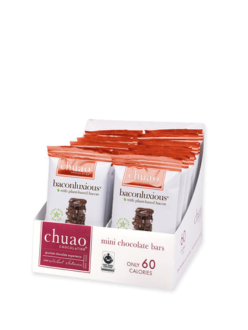 Chuao Chocolatier Baconluxious Chocolate With Plant-Based Bacon Gourmet Milk Bars | Vegetarian | For Gift Baskets, Birthday, Tha