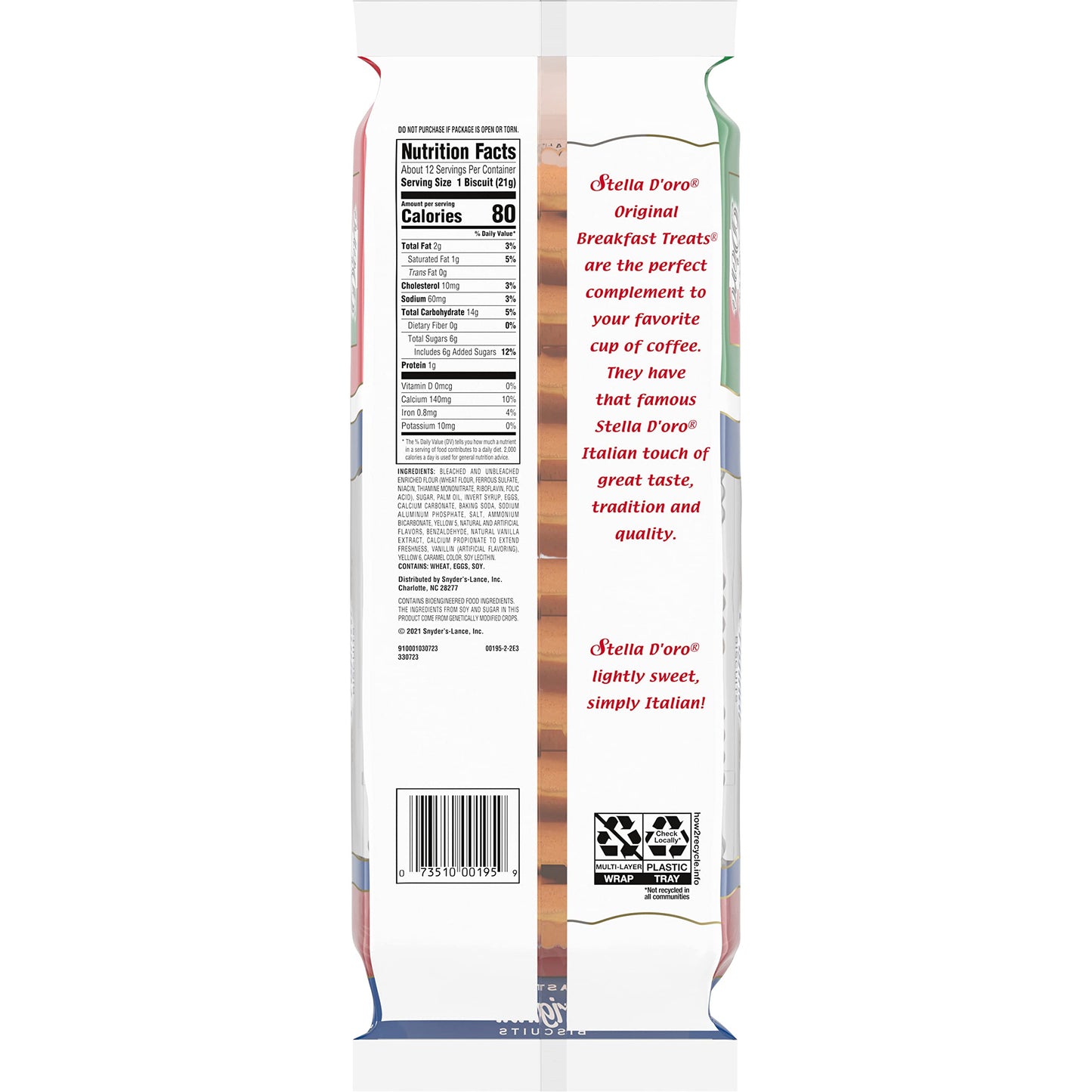 Stella Doro Cookies Original Breakfast  , 9 Oz, Pack of 1
