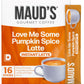 Mauds Pumpkin Spice Latte Instant Coffee  16 ct  100% Arabica Coffee  Instant Hot or Iced Latte - Just add water