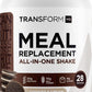 TransformHQ Meal Replacement Shake Powder - Cookies & Cream Flavor, 41.6 oz, Non-GMO, Model TFM-15084