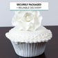 Global Sugar Art Aussie Rose White Sugar Cake Flower Large, 8 Count by Chef Alan Tetreault