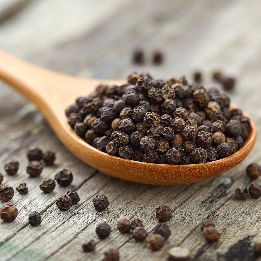 Sauer's Whole Black Pepper Canister - 1 Pound, Premium Quality Seasoning for Foodservice and Culinary Use