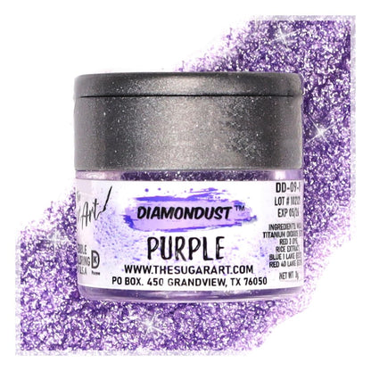Purple Edible Glitter for Drinks, Cocktails, Cake Decorating, Strawberries, Chocolates & More | No Taste | 4g | 100% Food-Safe |