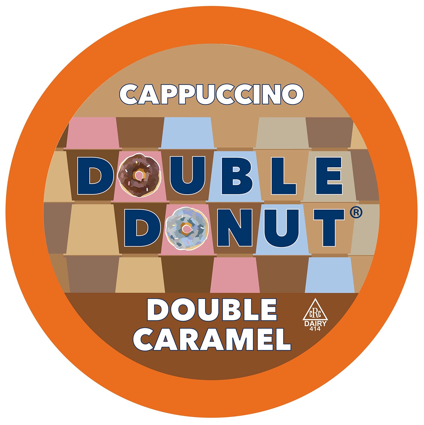 Double Donut Coffee Cappuccino Pods  Caramel Cappuccino  Single Serve for Keurig K Cups malt-inspired  24 Count