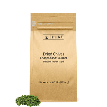 Pure Original Ingredients Dried Chives (4 Oz) Thin & Delicate, Gourmet Chopped Chives, Delicious Kitchen Staple.