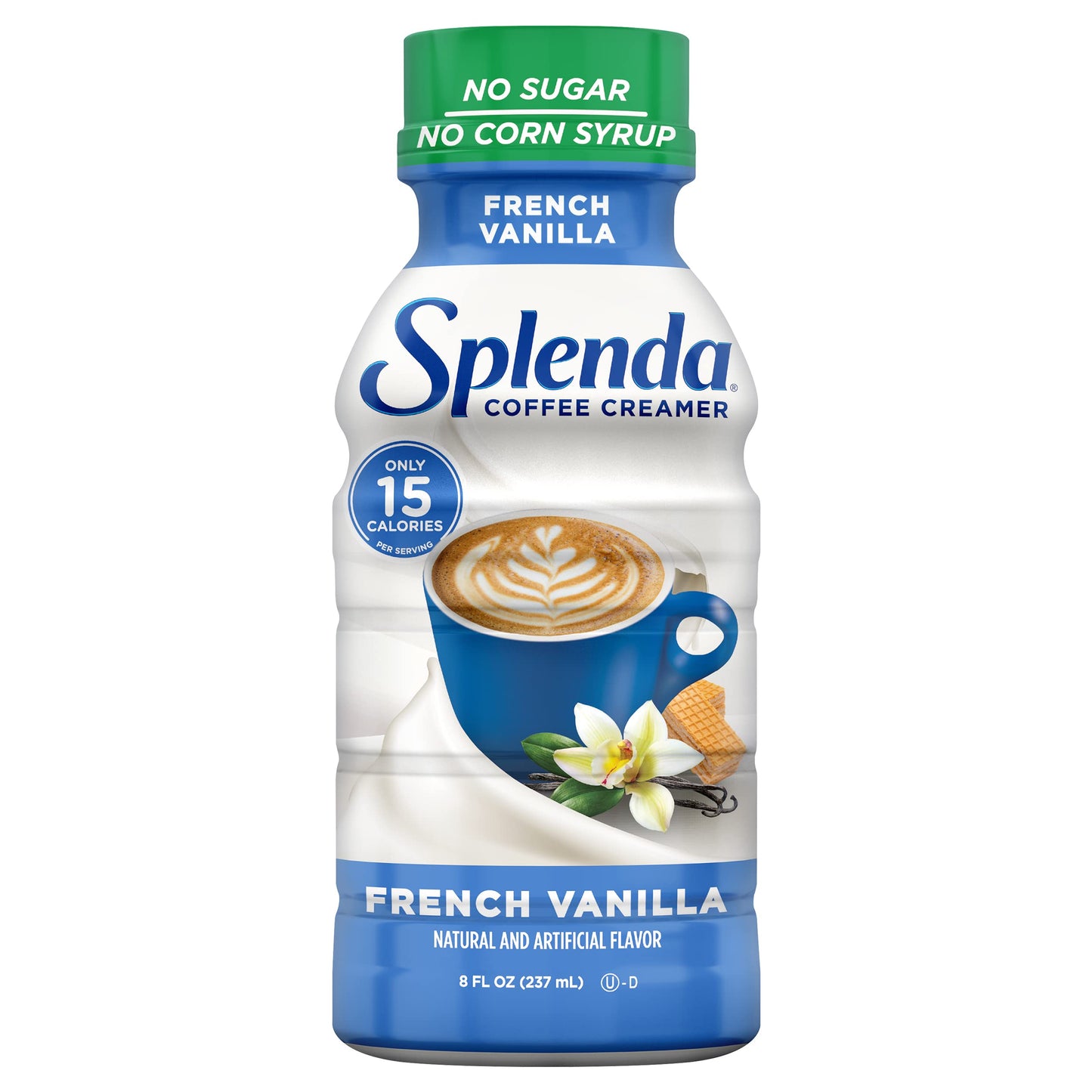 SPLENDA Sugar Free, Low Calorie French Vanilla Coffee Creamer, 8 Fl Ounces Bottle (Pack of 6)