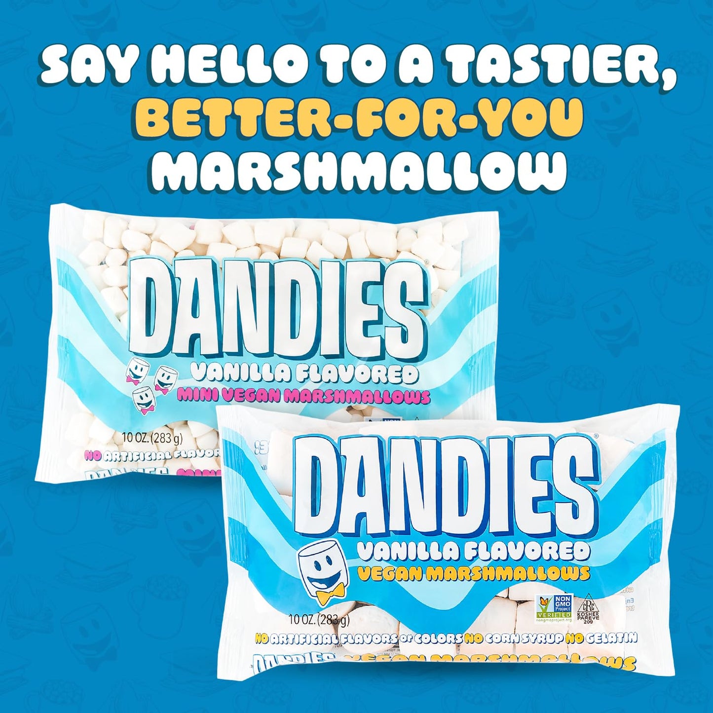 Dandies - Minis - Vegan Marshmallows, Vanilla, 10 Ounce (Pack of 4)