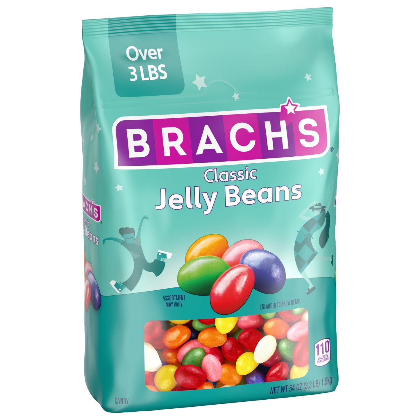 Brach s Classic Jelly Beans, Candy, Assorted Flavors, Bulk Bag, 54 oz (2 ct)