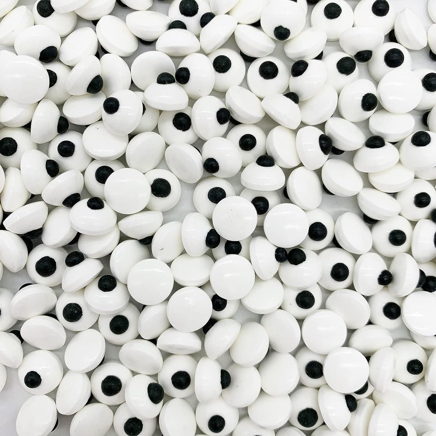 LEBERY Candy Eyeballs Cake Toppers, Edible Sprinkles for Halloween & Christmas Baking - 3 oz, White
