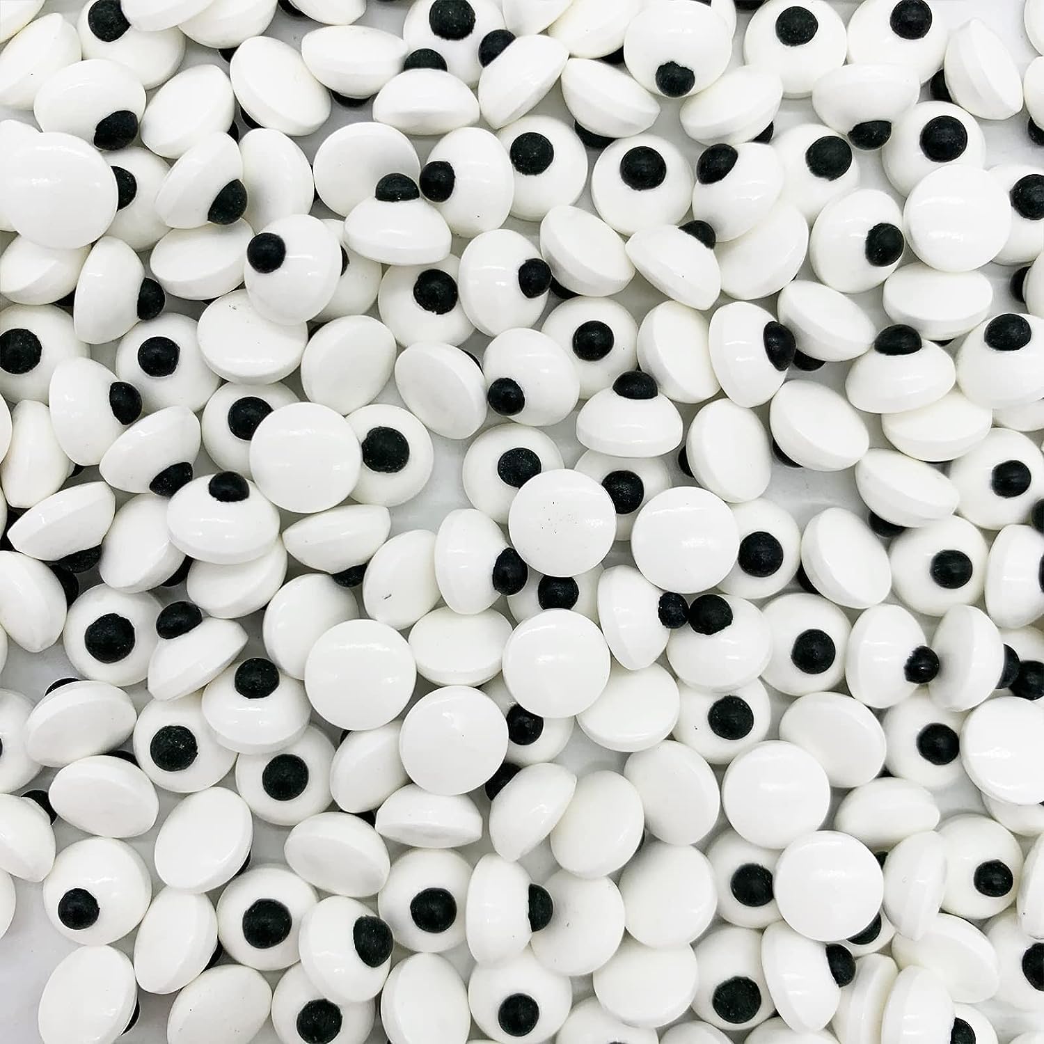 LEBERY Candy Eyeballs Cake Toppers, Edible Sprinkles for Halloween & Christmas Baking - 3 oz, White