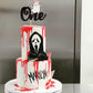1 Pcs Halloween Ghost One Cake Topper Black And Pink Glitter Baby Ghost 1St Birthday Cake Pick The Spooky One Cake Decoration Fo