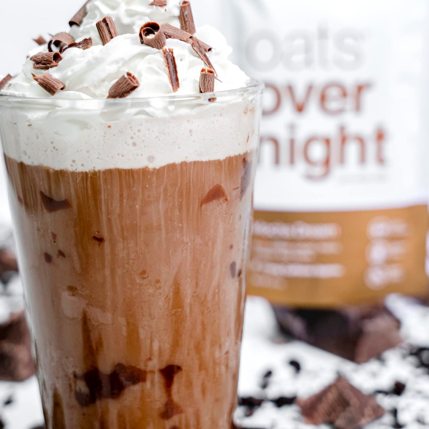 Oats Overnight Mocha Dream Breakfast Shake - 20g Protein, 100mg Caffeine, Gluten Free, 2.7 oz (Pack of 16)