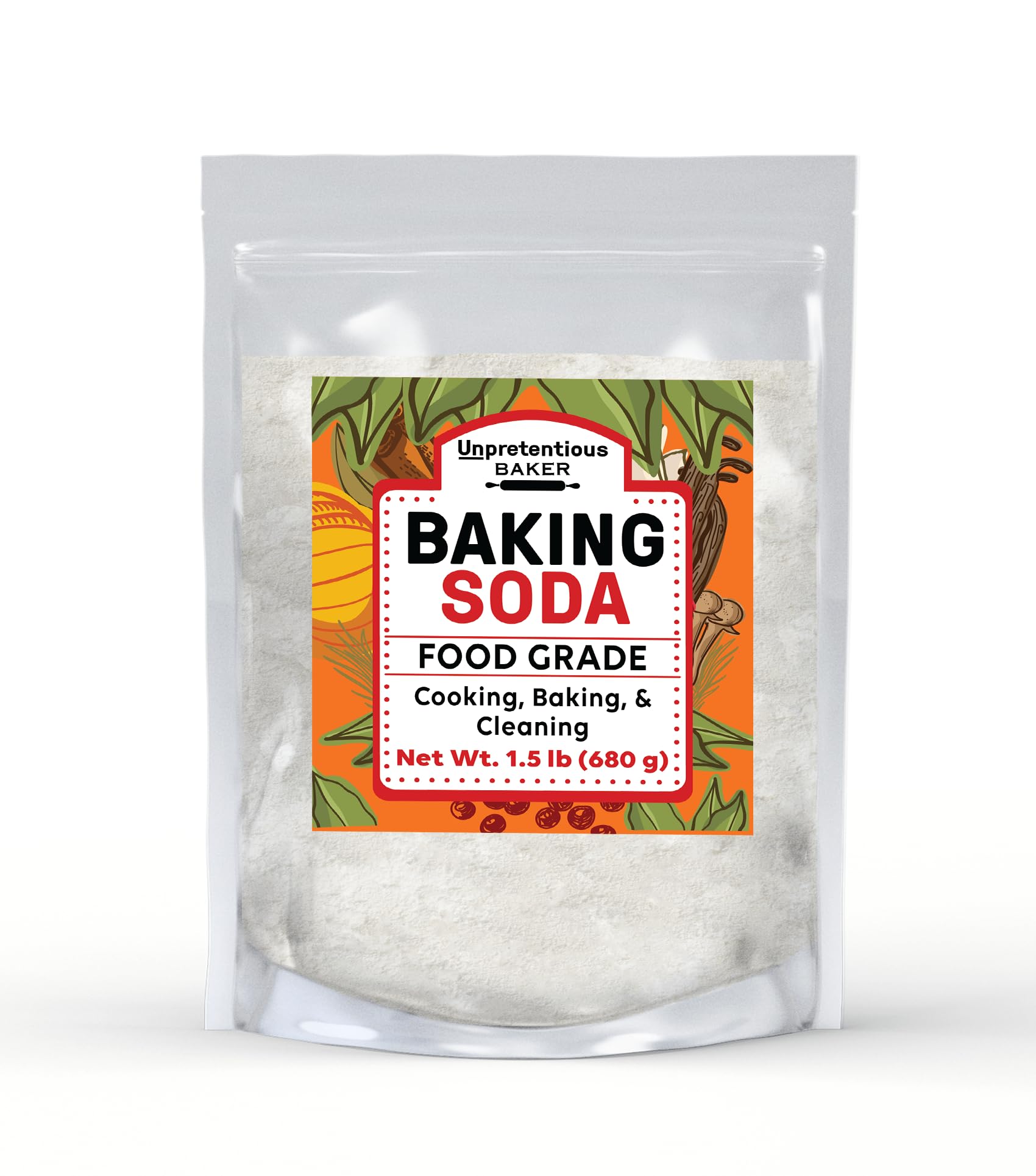 Unpretentious Baking Soda, Aluminum-Free, Non-GMO, 1.5 lb (24 Ounce)
