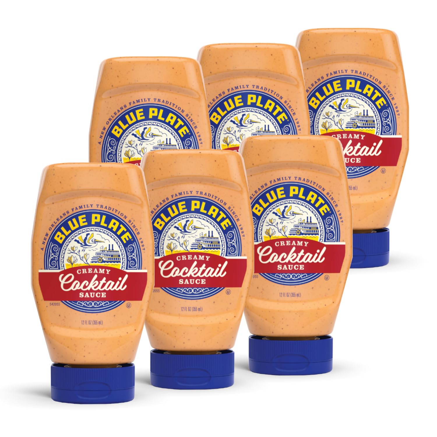 Blue Plate Mayonnaise Creamy Cocktail Sauce, 12 Fl Oz Squeeze Bottle, Pack of 6
