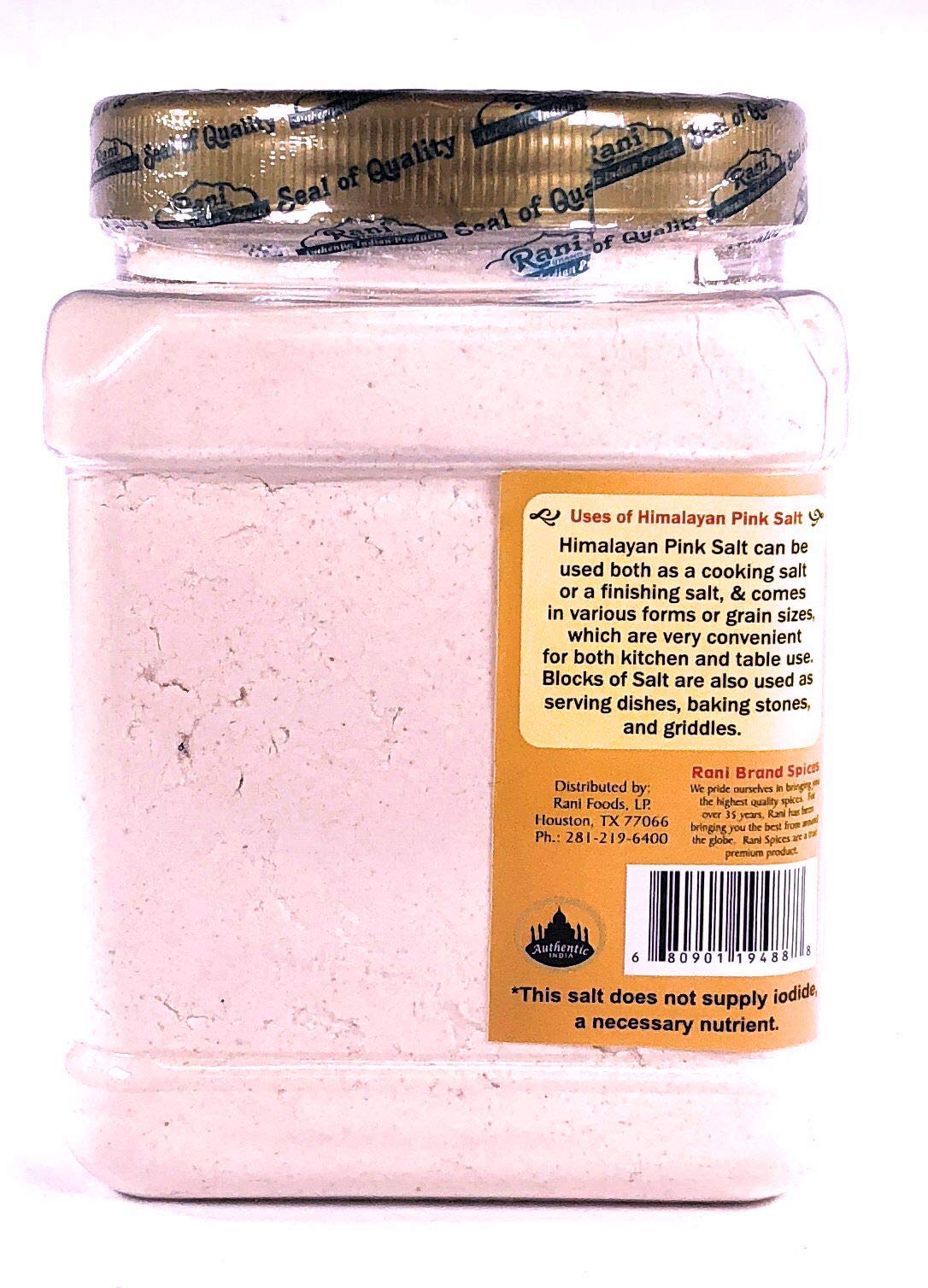 Rani Himalayan Pink Salt Powder (84 Essential Trace Minerals) 32oz (2lbs) 908g PET Jar ~ All Natural | Vegan | Gluten Friendly |