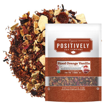 Organic Positively Tea Company Blood Orange Vanilla Rooibos Tea Loose Leaf 16 Ounce