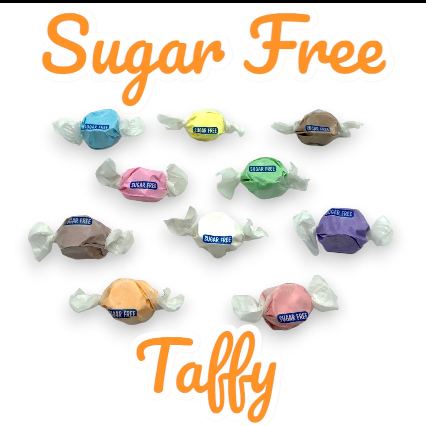 Klub Bulk Sugar Free Salt Water Taffy-Keto Friendly- Premium Quality 1.5 Lbs, Delicious Taste Individually Wrapped Sugar Free Ta