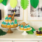 Rssta i Edible Tropical Turtle Leaves Cupcake Toppers, Palm Leaf Design, 48 Pack, Paper Decorations for Jungle Theme Parties