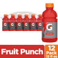 Gatorade Fruit Punch, 12 Fl Oz Bottles, 12 Pack