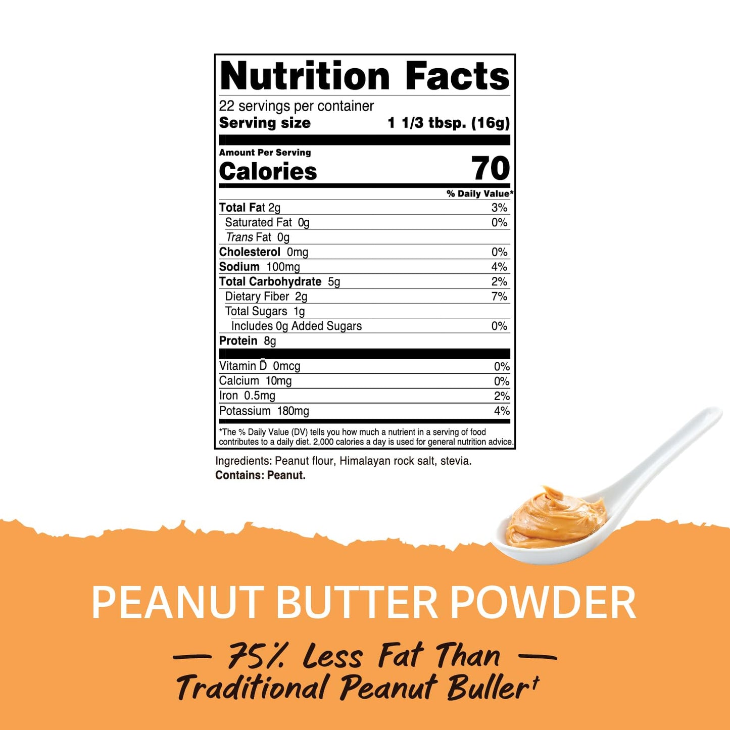 Nutricost Peanut Butter Powder - No Sugar Added, Non-GMO, 12.6 oz