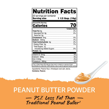 Nutricost Peanut Butter Powder - No Sugar Added, Non-GMO, 12.6 oz