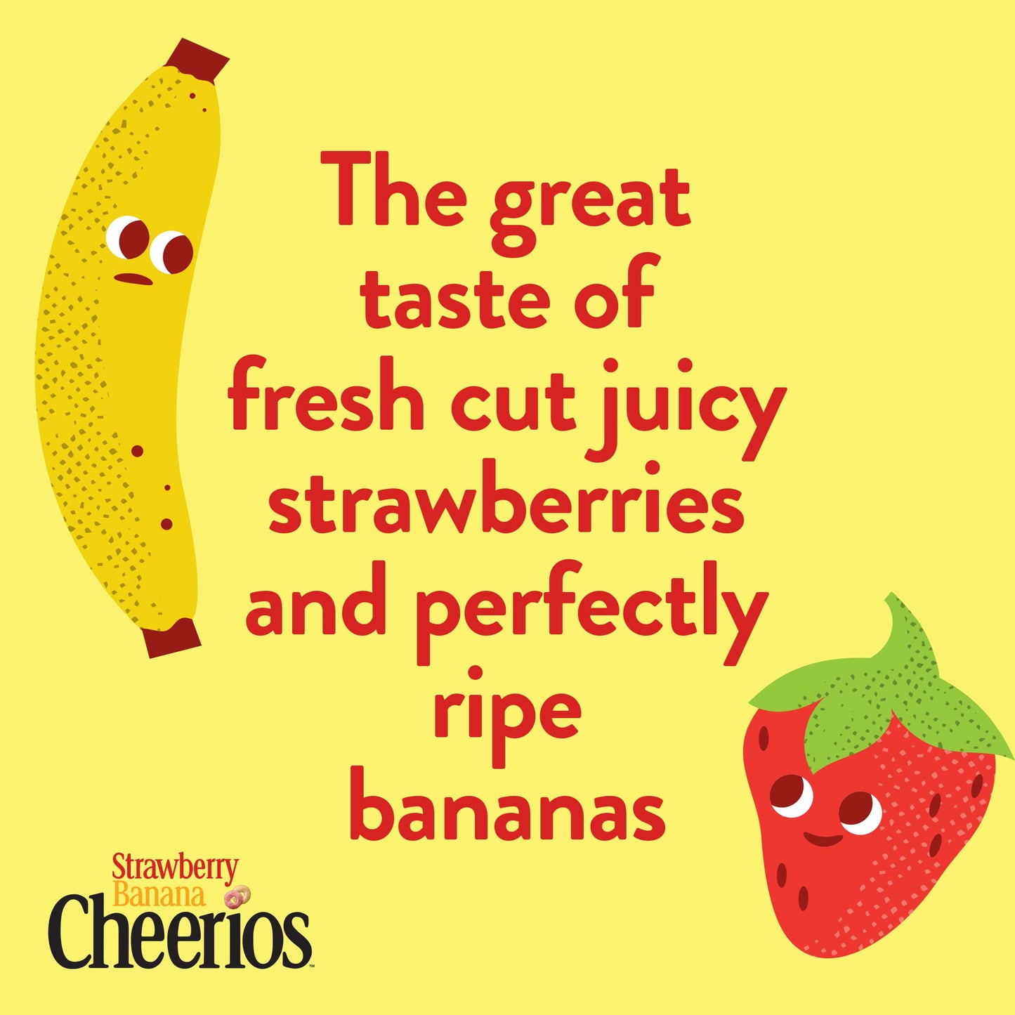 Strawberry Banana Cheerios Cereal  Limited Edition Happy Heart Shapes  Heart Healthy Cereal With Whole Grain Oats  Family Size  19 oz
