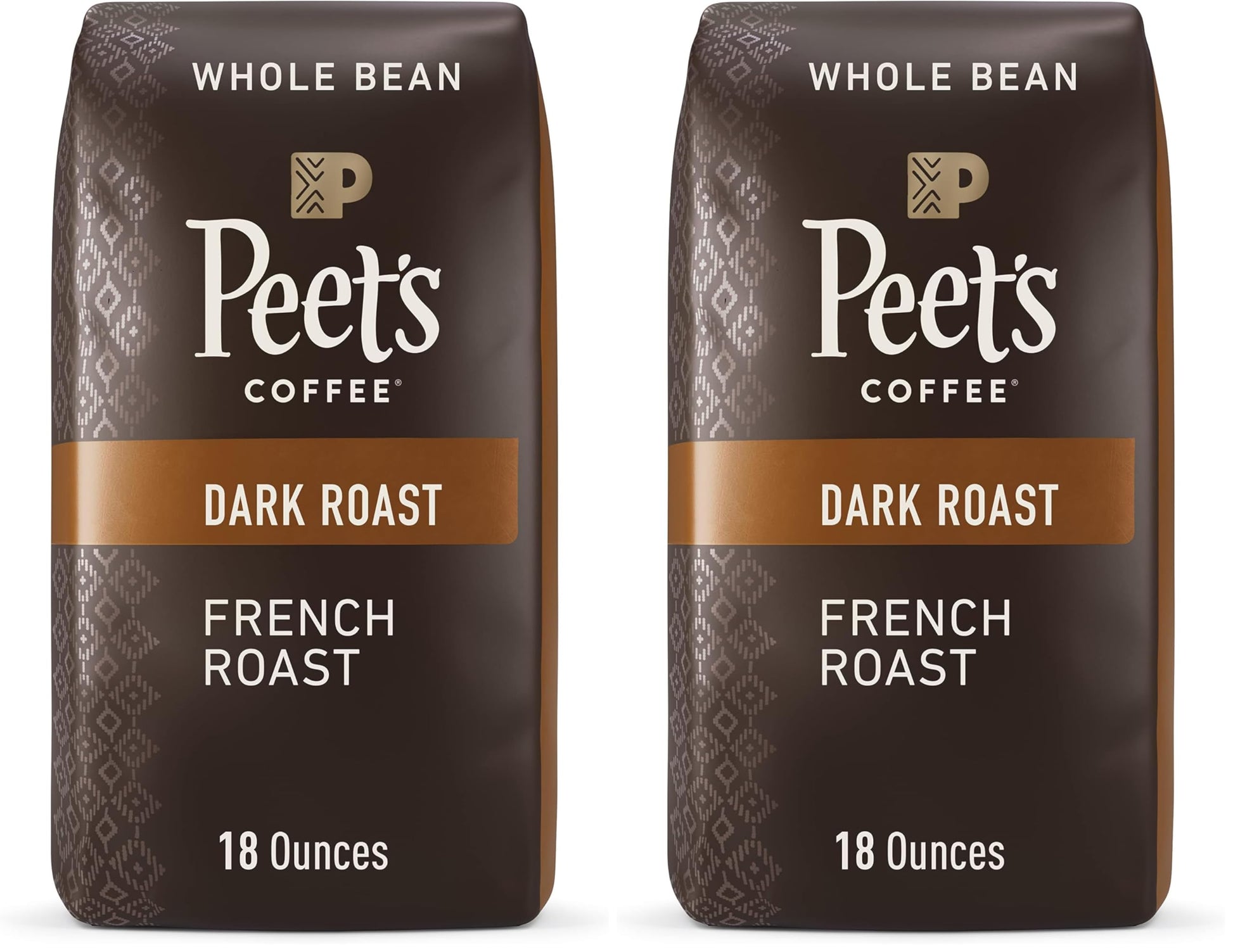 Peets Coffee Dark Roast Whole Bean Coffee | French Roast | 36 Ounces | 2 Bags