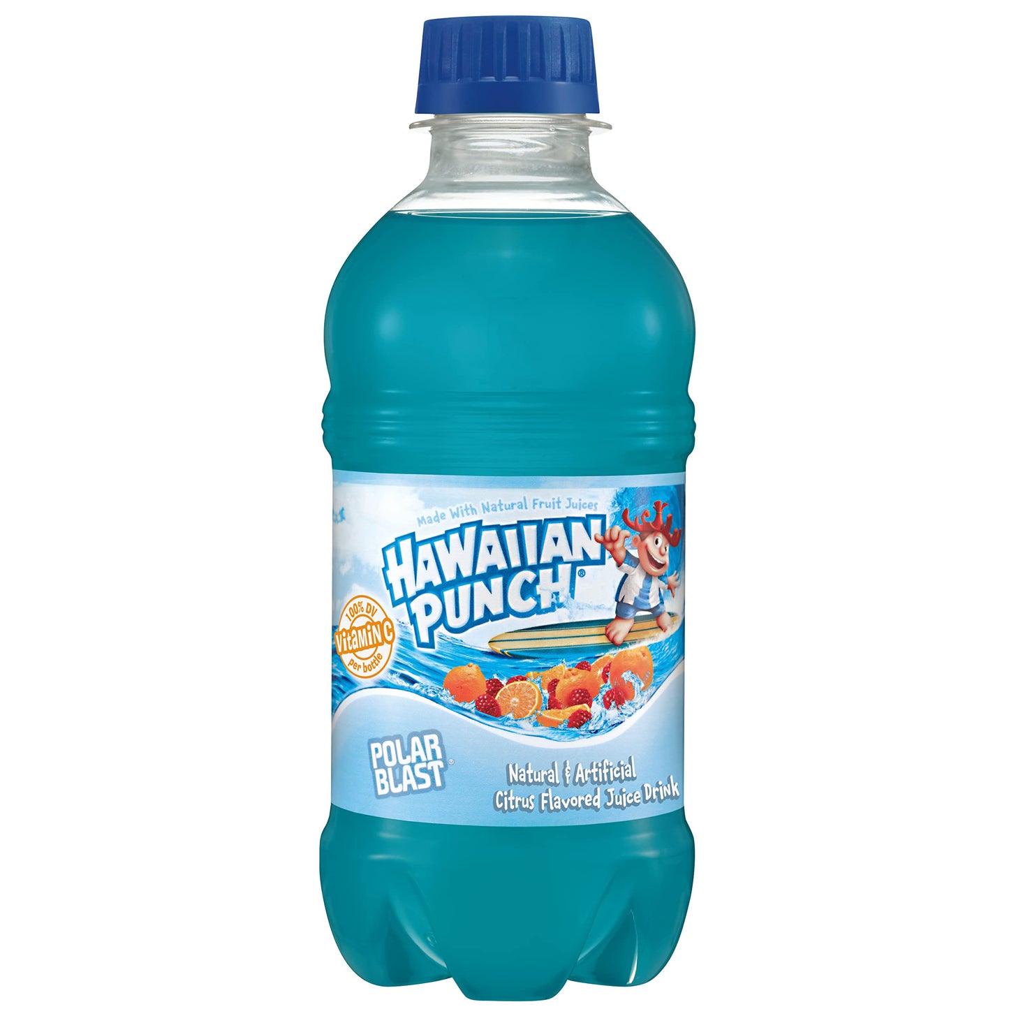 Hawaiian Punch Polar Blast Fruit Juice Drink, 10 Fl Oz Bottles, 24 Count (4 Packs Of 6), Ready-To-Drink, On-The-Go, Caffeine-Free, Carbonation-Free, Gluten-Free, Excellent Source Of Vitamin C