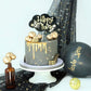 DISIWENE Mini Balloon Cake Toppers 25 PCS Gold Foam Decorations for Birthday, Wedding, Anniversary, Valentines Party