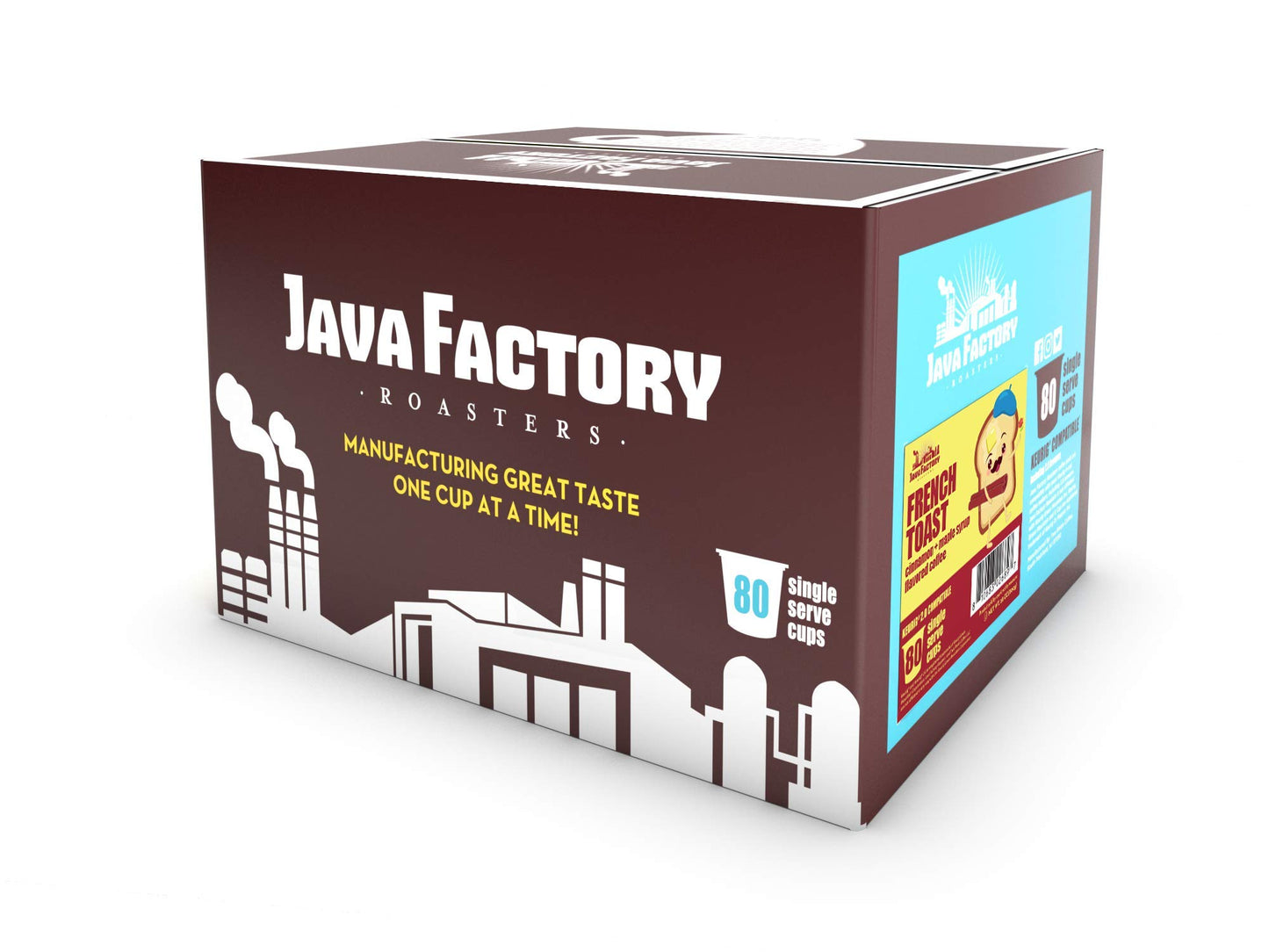 Java Factory Coffee Pods Cinnamon & Maple Flavor Compatible with K Cup malt-inspired, 80 Count, Model JFR FT80