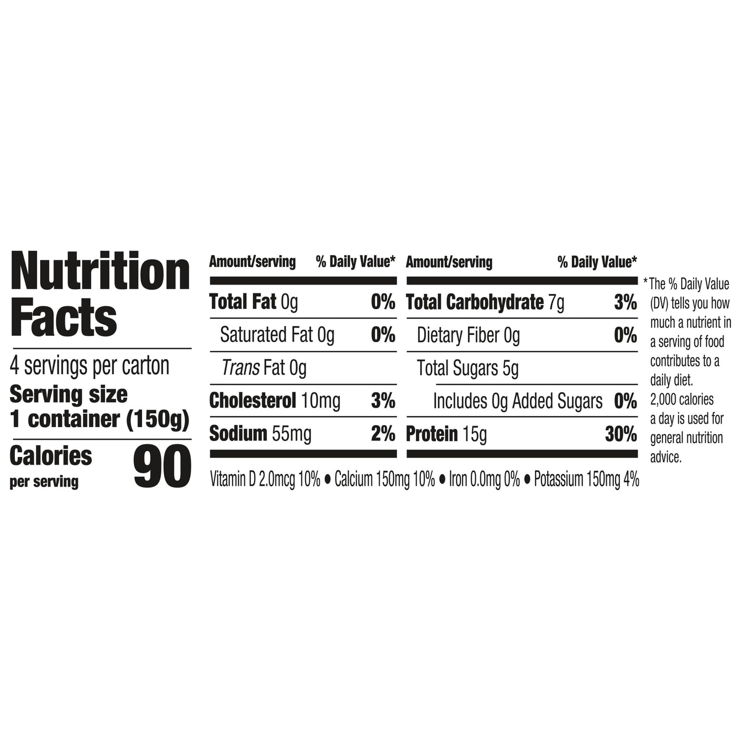 Oikos Triple Zero Strawberry Nonfat Greek Yogurt Pack, 0% Fat, Sugar Free and 0 Artificial Sweeteners, Just Delicious High Prote