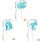 Rssta i Cupcake Toppers 24 Pack Glitter Picks for 15th Birthday Party Decorations - Blue Design