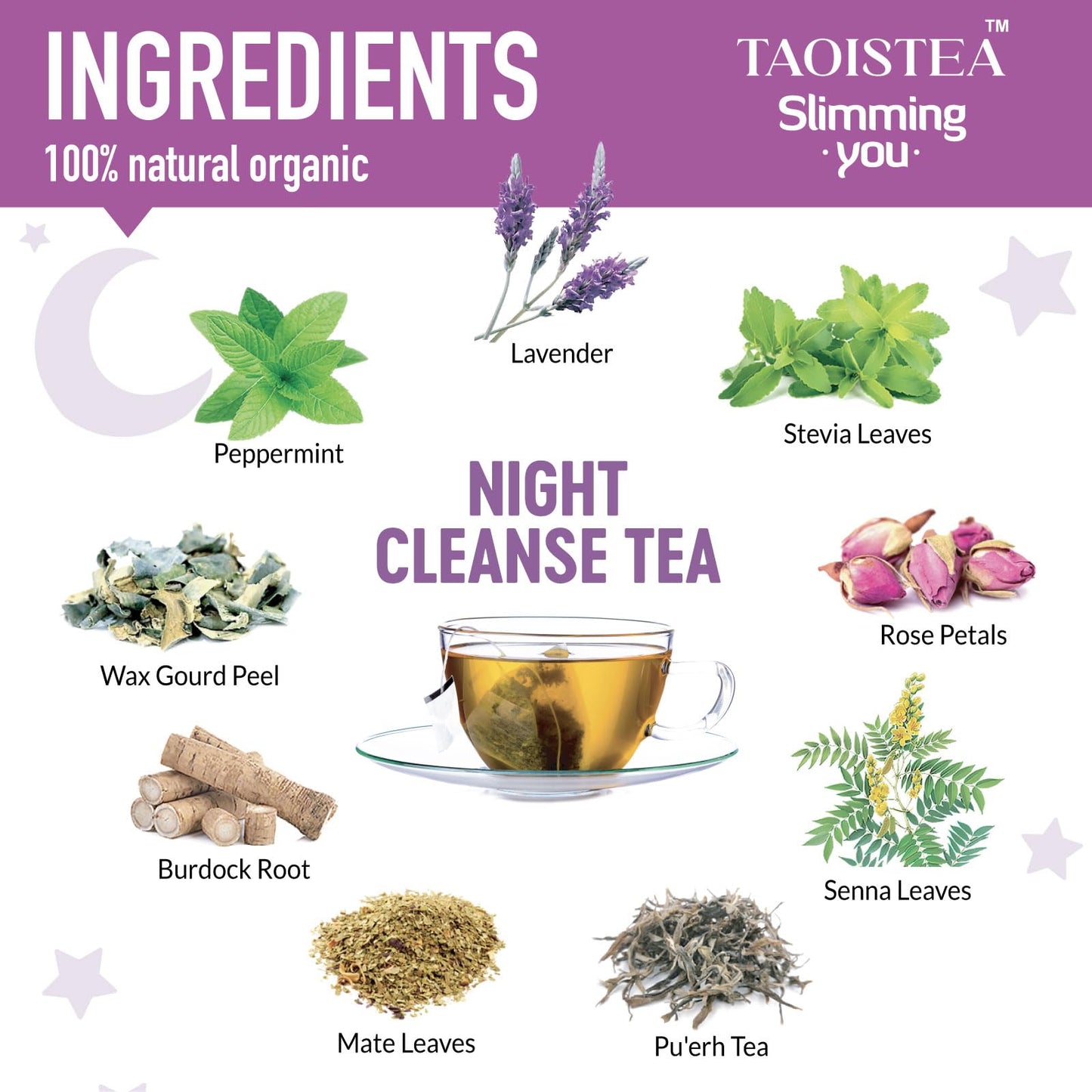 Taoistea Detox Tea 14 Day Herbal Tea, Detox Cleanse For Weight Loss, Colon Cleanse And Digestive Health- 1 Morning Boost Tea (14