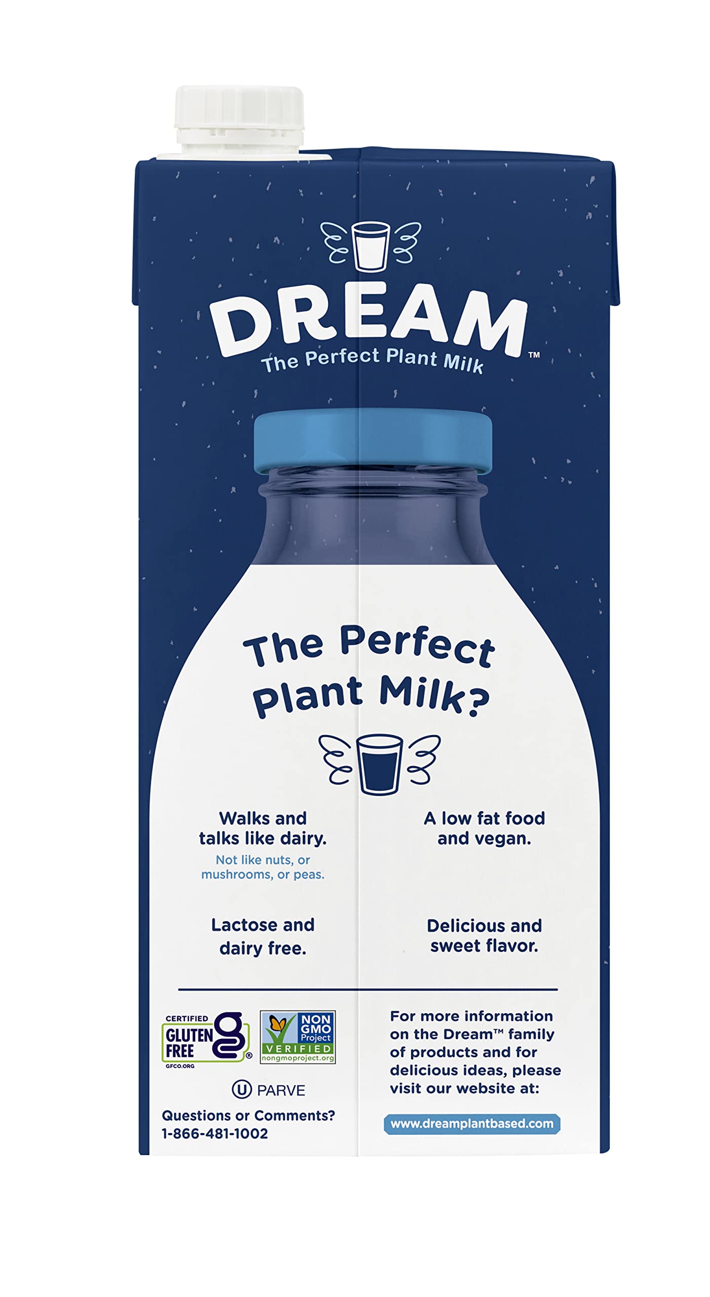 Rice Dream Organic Rice Milk Drink, Original Plain, Vegan Dairy Alternative, Lactose Free, Shelf Stable, 32oz (Pack of 12)