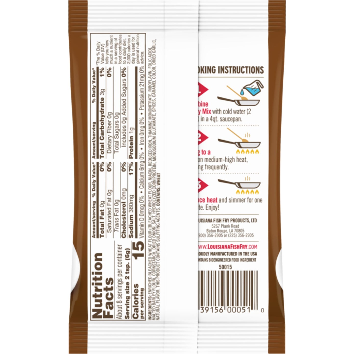 Louisiana Fish Fry Products Brown Gravy Mix, 1.5 Oz (Pack Of 12)
