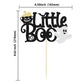 1Pc Little Boo Halloween Cake Topper Glitter Happy Boo Day Ghost Cake Pick Decoration For Baby Shower Kids Birthday Happy Hallow