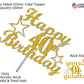 40 Birthday Cake Topper Gold Glitter, Party Decoration Ideas, Premium Quality, Sturdy Doubled Sided Glitter, Acrylic Stick. Made