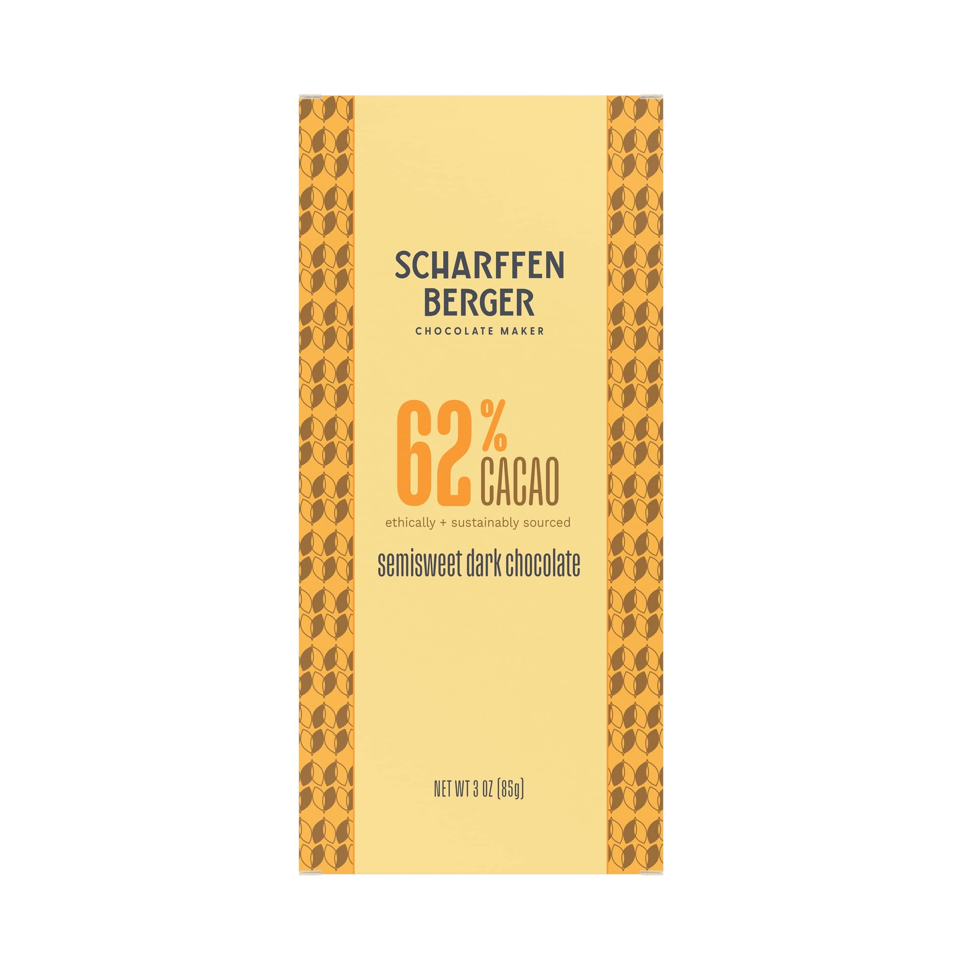 Scharffen Berger Semisweet Dark Chocolate Bar, 62% Cacao, 3 Ounce