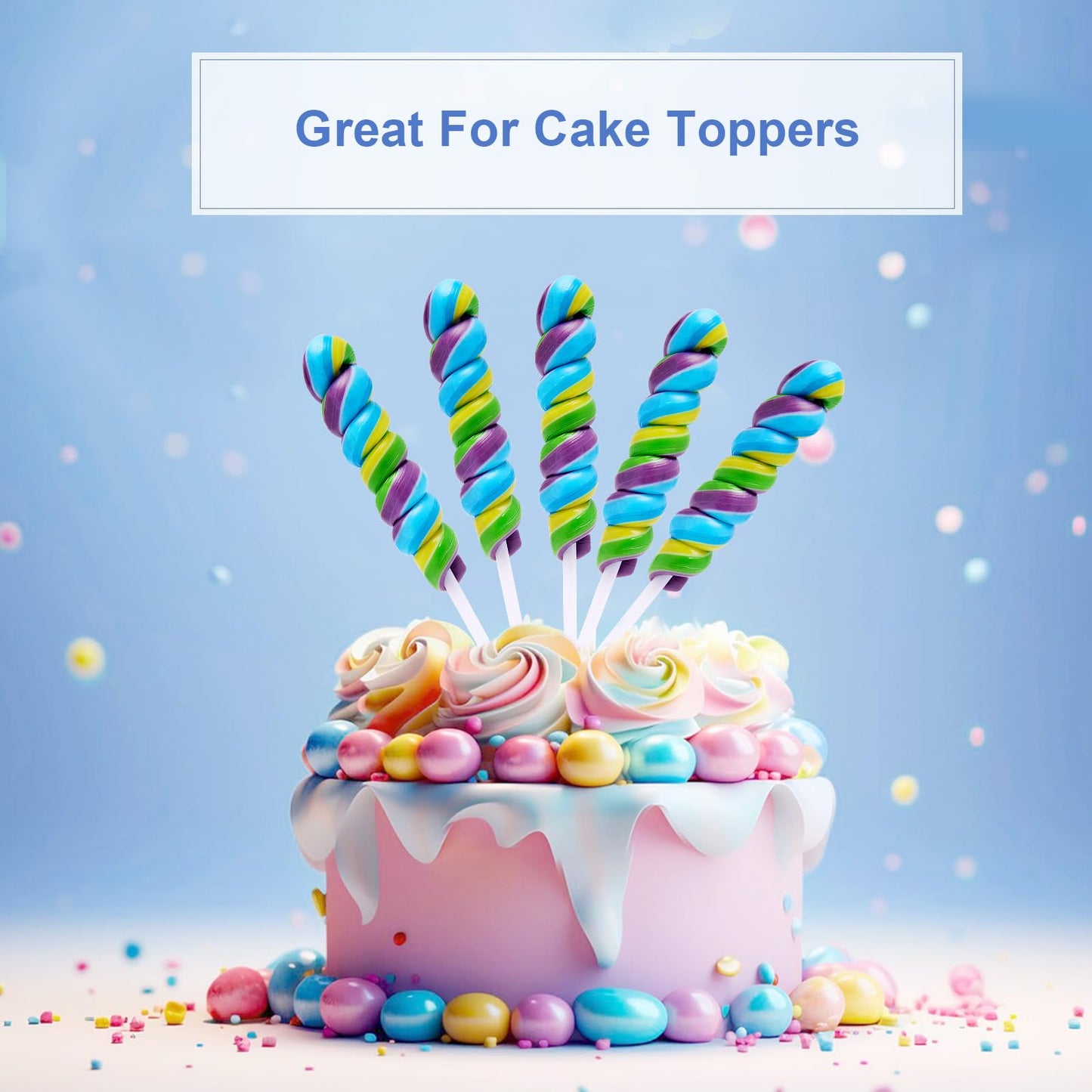 Twist Rainbow Lollipops,Individually Wrapped Bulk Unicorn,For Kid'S Birthday Party,12G Guava Flavor 22 Count