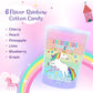 Unicornucopia Cotton Candy 2 Pack - 6 Flavor Rainbow Party Favors for Kids Birthday, Individual Goodie Bag