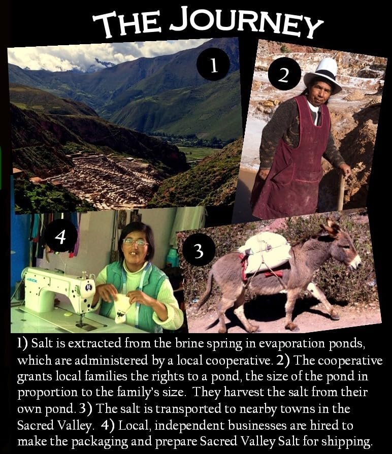 SACRED VALLEY SALT from Maras, Peru - Extra Coarse Grinder Salt - 4 Pound Bulk Bag