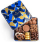 Blue Bow Gourmet Artisanal Chocolate Assortment Gift Tin - Full Size, Ideal for Birthdays, Thank You, and Holiday Gifts