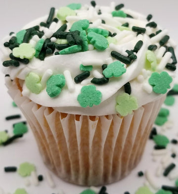 Ncs St. Patricks Day Mix White And Green Jimmies With Green Clover Edible Sprinkles - 8 Ounces - Great For Cupcakes, Cookies, Ca