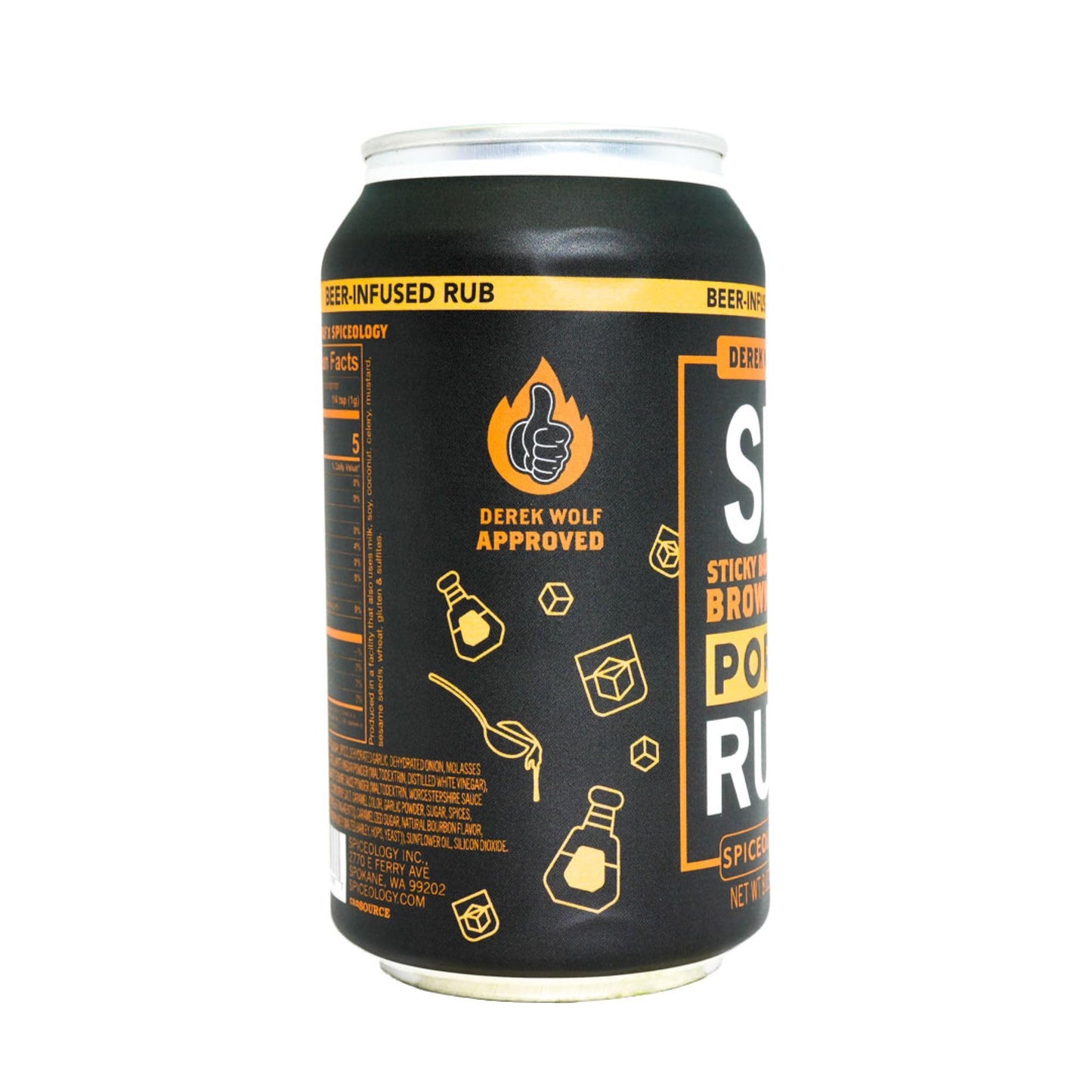 Spiceology malt-inspired-Infused Barbecue Rub - Sticky spirit-inspired flavor Brown Ale - 8 oz Can - Ideal for Pork, Vegetables, Sauces, and Marinades