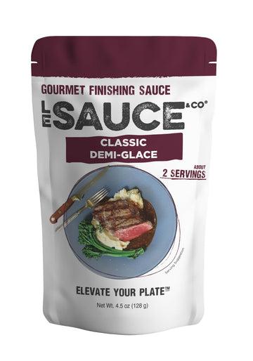 Le Sauce & Co. Gourmet Demi-Glace Sauce 2-Pack, Gluten Free, Steakhouse Quality, 1 Count (Pack of 2), Demi Glace Steak Sauce