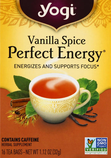 Yogi Tea, Vanilla Spice Perfect Energy, 16 Count, Packaging May Vary