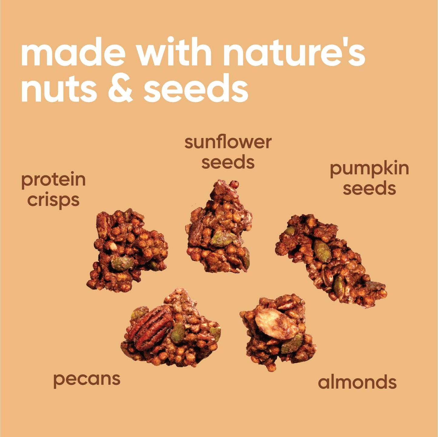 Nutrail 17G Protein Nut Granola Cereal, Chocolate No Sugar Added, Keto, Low Carb, Gluten Free, Grain Free, Healthy Breakfast 8 O