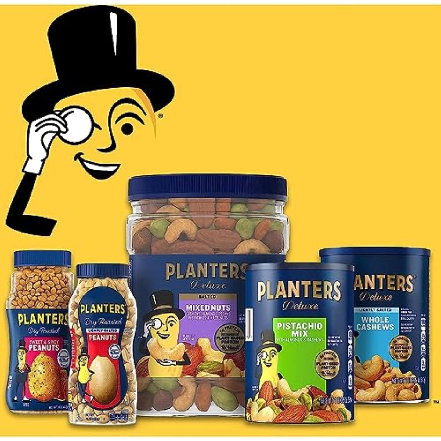 PLANTERS Redskin Spanish Peanuts, Roasted Salted, 12.5 oz Jars, Pack of 6