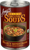 AmyS Soup  Vegan Hearty Minestrone Soup  Made With Organic Vegetables  Lentils  Barley And Pasta In Tomato Broth  Canned Soups  14.1 Oz