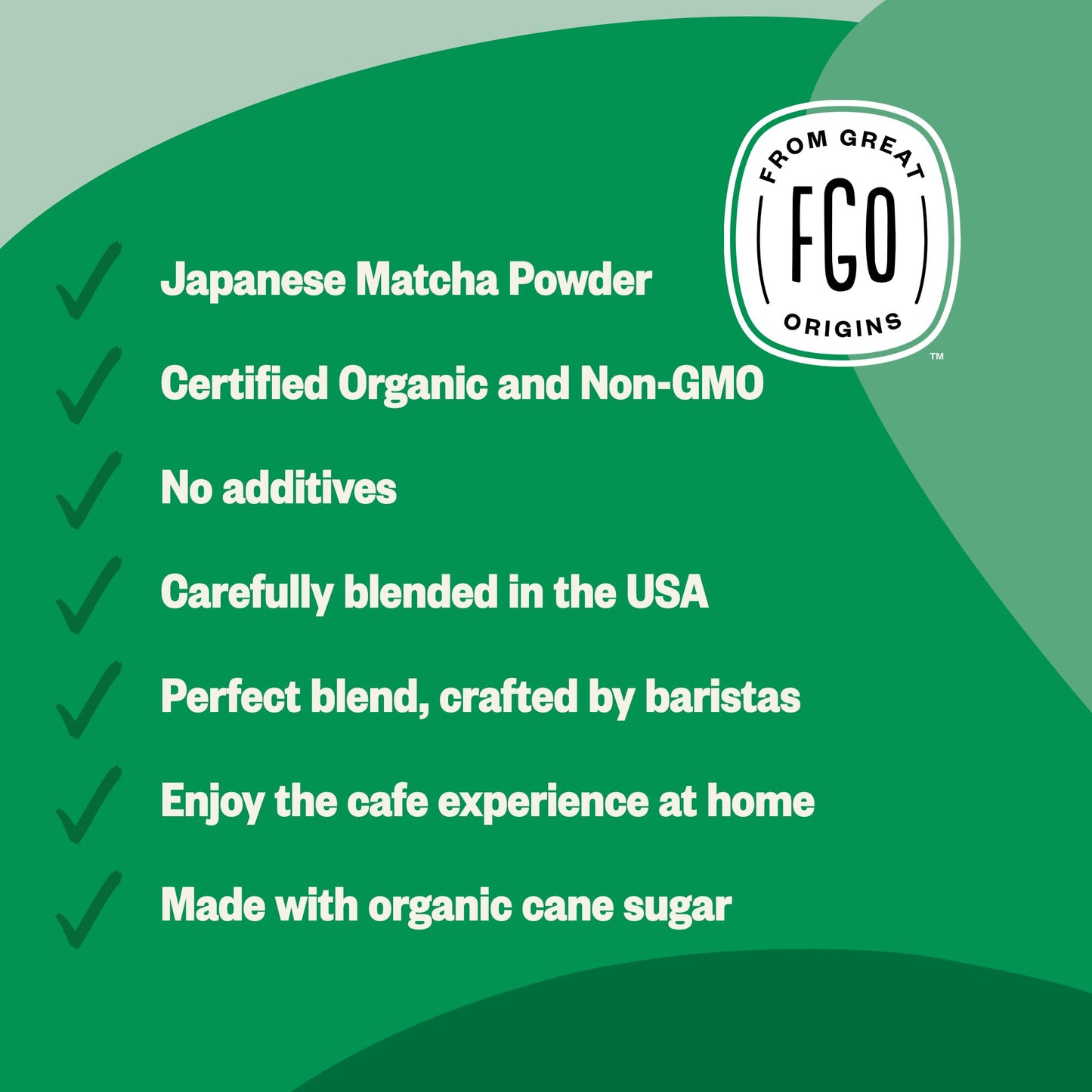 Fgo Organic Matcha Latte Powder, 4 Ounce Resealable Bag, Japanese Matcha With Organic Cane Sugar, Lightly Sweetened, Packaging M